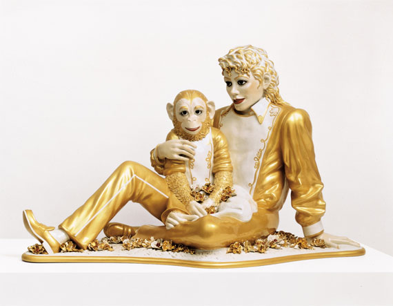 Michael Jackson and Bubble, escultura de porcelana. Foto: Archivo