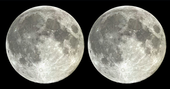 Luna doble. Foto: NASA