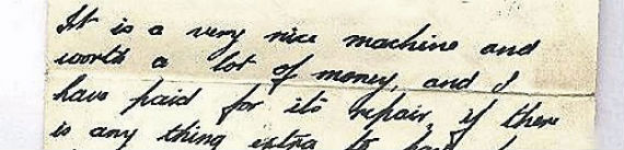 Carta del infante Joseph Ditchburn. Foto: BBC