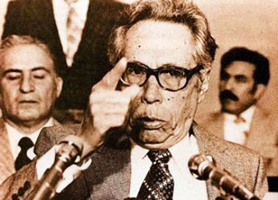 El expresidente Gustavo Díaz Ordaz como embajador de España, 1977.