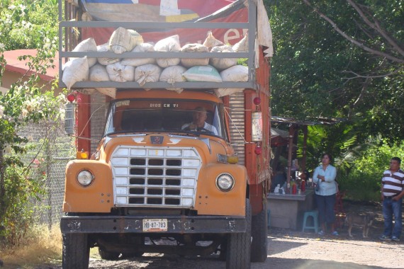 El señor Jesús llegando a Tlapa con las despensas. Foto: Facebook Saberes Tradicionales
