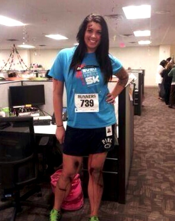 Foto de Alice Ann Lynch de 22 años de Michigan, con su "disfraz" para Halloween.