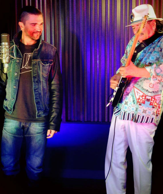 Con Santana. Foto: Facebook