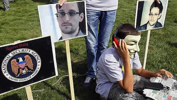 Protesta en Washington contra el espionaje de la NSA. Foto: EFE