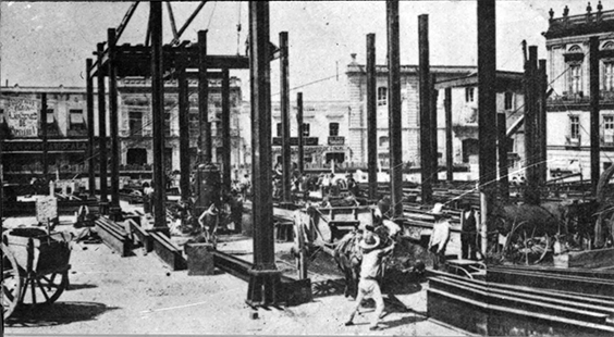 Construcción del Palacio de Correos, Fototeca Nacional