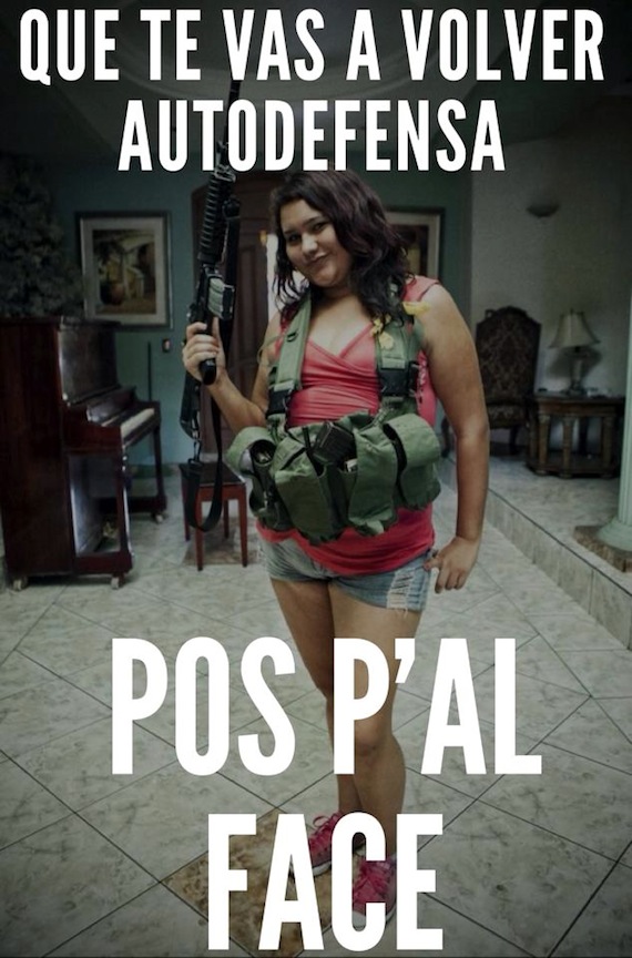 Por medio de memes, algunos internautas han criticado la sobreexplotación del conflicto michoacano. Foto: Facebook