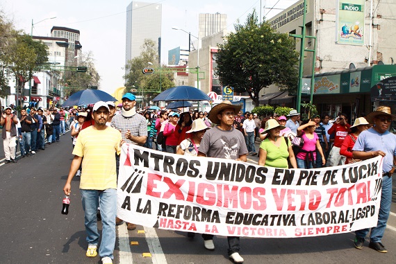 La CNTE se convirtió en la principal opositora de la Reforma Educativa. Foto: Antonio Cruz, SinEmbargo
