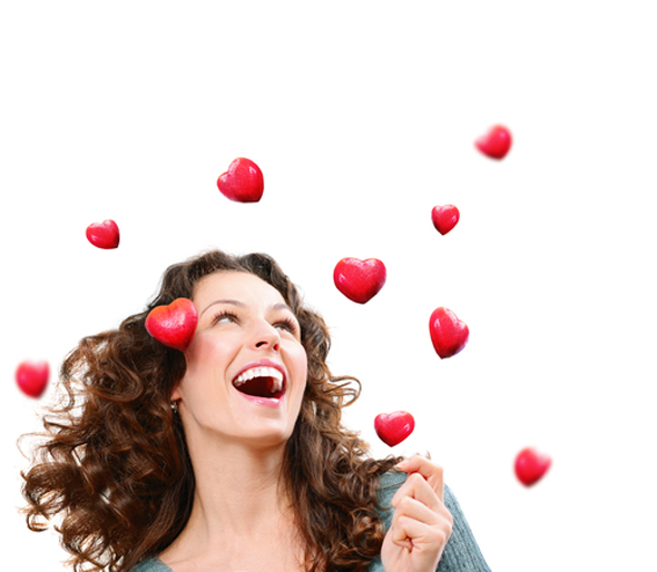 Beauty Young Woman Catching Valentine Hearts / Foto: Shutterstock