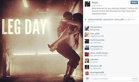 Las imágenes que usan la etiqueta le dan un tono erótico al entrenamiento físico. Foto: Instagram