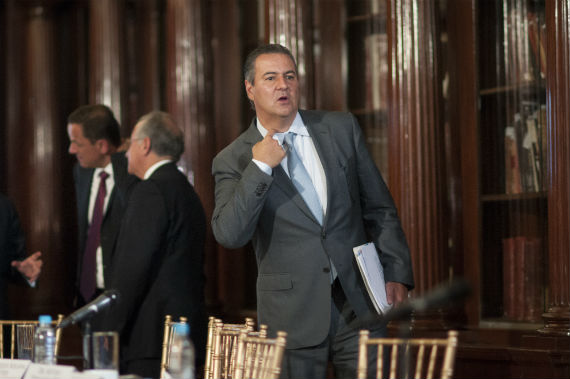 Gerardo Gutiérrez Candiani, presidente del Consejo Coordinador Empresarial, integrante del Comité Nacional de Productividad acudió a la reunión que sostuvo el comité en la Secretaría de Hacienda y Crédito Público en marzo pasado. Foto: Cuartoscuro