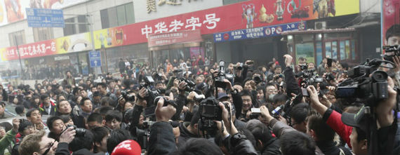 En 2011, manifestantes chinos salieron a las calles para apoyar la Revolución de los jazmines en Túnez. Foto: EFE