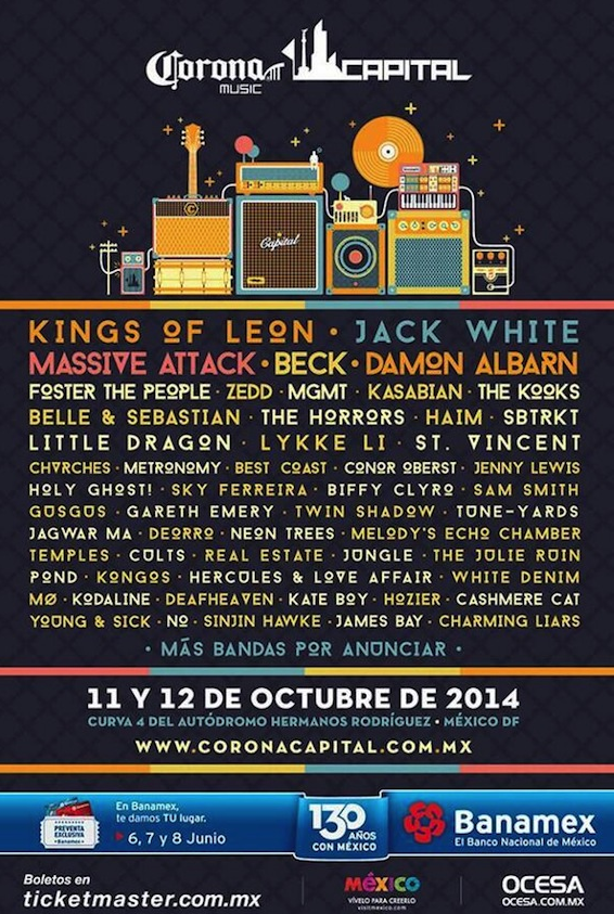 Cartel oficial del Corona Capital 2014