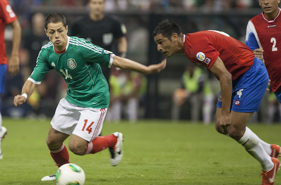 Javier "Chicharito" Hernández es el jugador mexicano más reconocido en el Mundial de Brasil. Foto: Cuartoscuro
