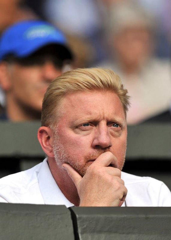 Boris Becker concentrado en el juego. Foto: Facebook