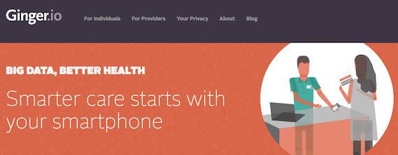 La nueva app de ginger.io se basa en los patrones de actividad de los usuarios de smartphones. Foto: Screenshot