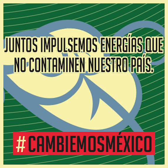 Mediante la campaña #CambiemosMéxico, la organización ambientalista exhortó a los diputados a no aprobar el fracking, ni la "ocupación temporal". Foto: Especial.