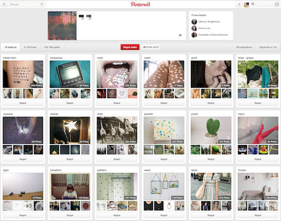 Incluso Pinterest, cuyo público meta es femenino, es dirigida principalmente por varones. Foto: Screenshot