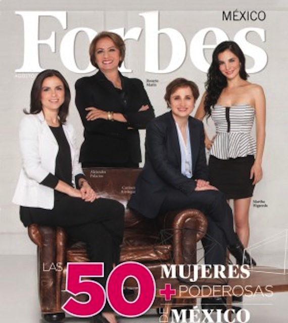 La periodista Carmen Aristegui es la segunda mujer más poderosa de México. Foto: forbes.com