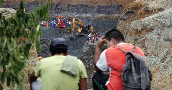 Rescatan a 20 mineros atrapados en una mina en el Caribe norte de Nicaragua. Foto: EFE