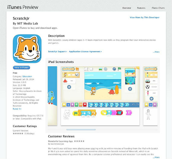ScratchJr tiene el objetivo de introducir a las jóvenes generaciones en el aprendizaje del entorno informático. Foto: ScratchJr