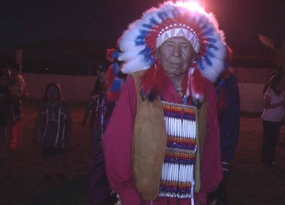 El líder espiritual de la tribú Kikapú, Chakoka Anico. Foto: Facebook Somos Múzquiz