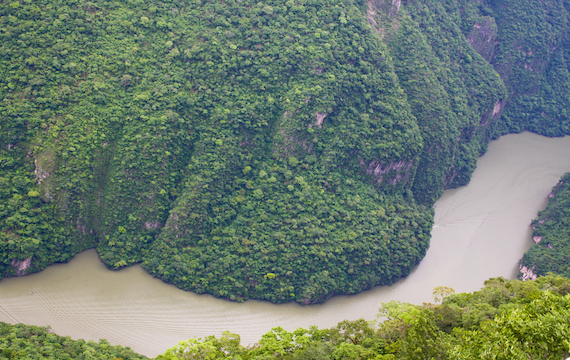 Vista aérea del Cañón del Sumidero. Foto: Cuartoscuro.