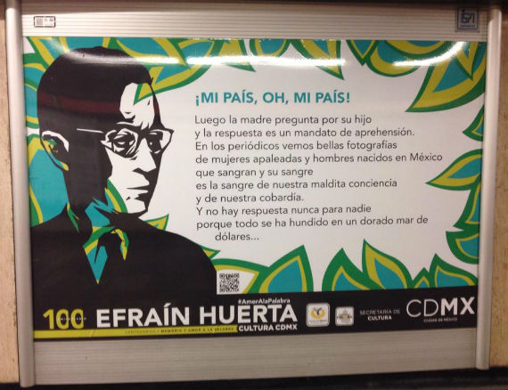 Cartel en el Metro Tacubaya. Foto: Facebook