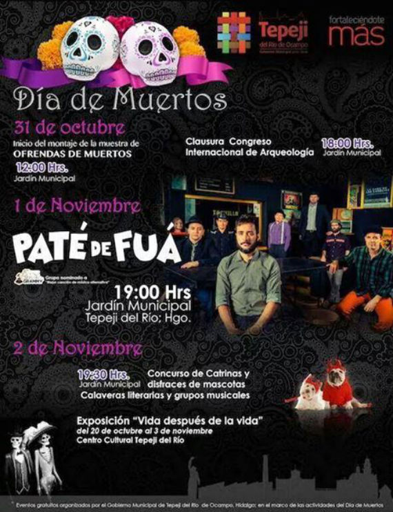 Celebrando el Día de Muertos en Tepeji del Río. Foto: Facebook