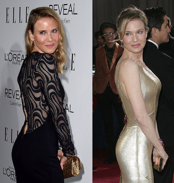 La actriz, en imágenes de ayer lunes (izquierda) y su aspecto anterior (derecha). Foto: Especial