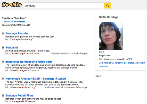 El motor de búsqueda está desarrollado tanto para mostrar resultado encontrados en la red o en Tumblr. Foto: Screenshot