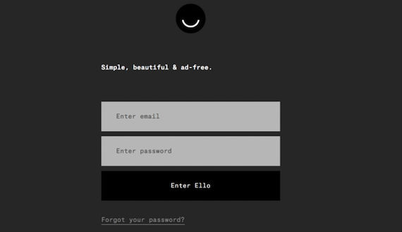 Ello promete una red social libre de anuncios, con el extra de un diseño sobrio y elegante. Foto: Screenshot