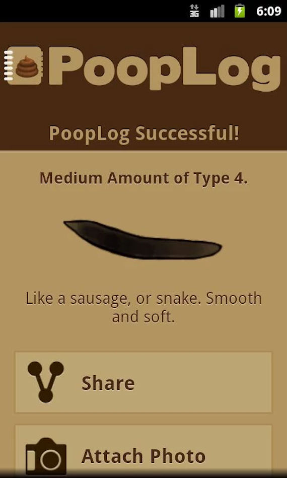 Las idas al baño también han sido objeto de algunas aplicaciones, aunque para algunos pueda parecer extraño. Foto: Screenshot