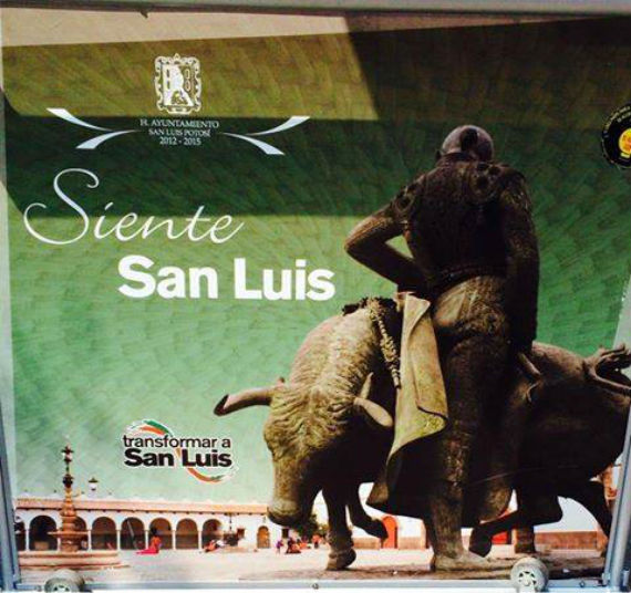 El grupo Antitauromaquia local denunció en su cuenta de Facebook la supuesta publicidad que utiliza el Ayuntamiento de San Luis Potosí para promover la actividad en el estado. Imagen: Facebook Antitauromaquia San Luis Potosí.