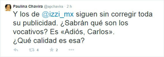 Usuarios critican errores ortográficos en los mensajes. Foto: Twitter.