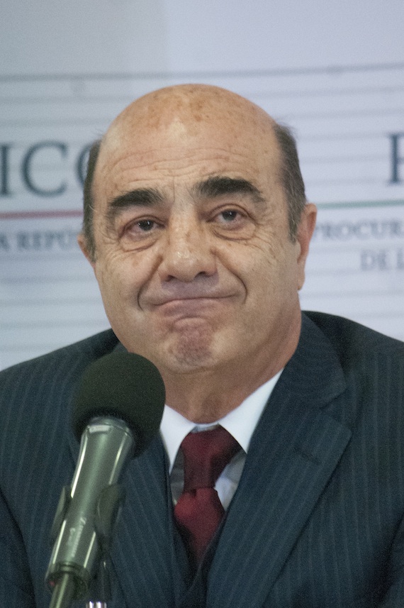 El Procurador Jesús Murillo Karam durante la conferencia de prensa. Foto: Cuartoscuro.