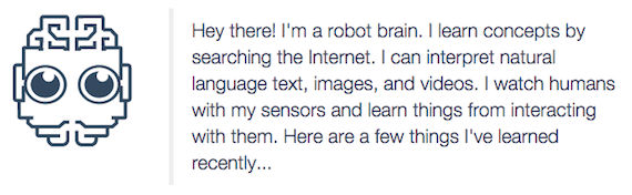 El sistema está desarrollado para convertirse en un banco de datos que pueda ayudar otros robots en sus funciones. Foto: Screenshot