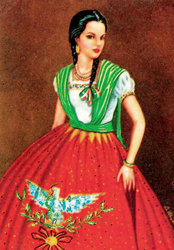 Traje típico de china poblana.