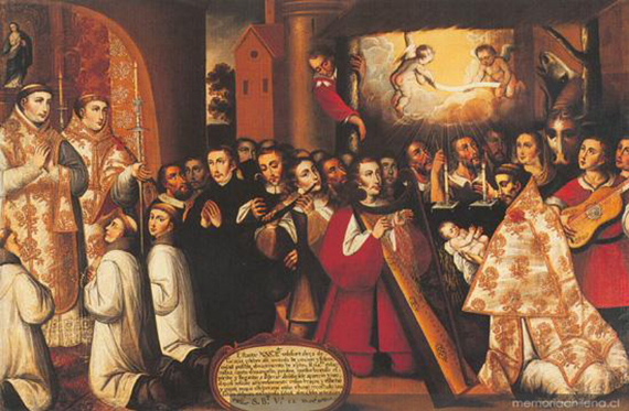 Coro navideño en el Virreinato de Perú, autor anónimo.