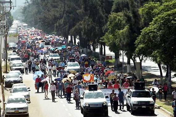 Movilizaciones en Oaxaca. Foto: @Pocopelo22