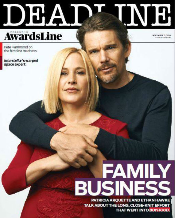 Junto a Patricia Arquette, su esposa en Boyhood, posa para la portada de Deadline. Foto: Facebook