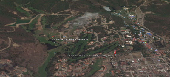 Gran Reserva Golf Resort & Country Club ocupa 325 hectáreas de Ixtapan. Foto: Google Earth