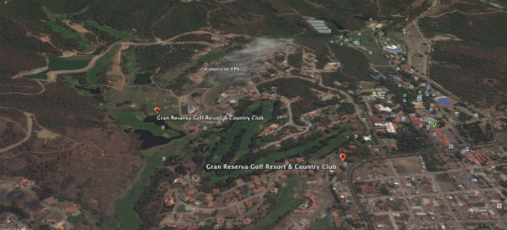 Gran Reserva Golf Resort & Country Club ocupa 325 hectáreas de Ixtapan. Foto: Google Earth
