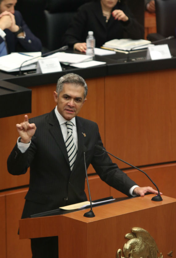 Miguel Ángel Mancera es otro de los mandatarios que expuso el tema de seguridad. Foto: Cuartoscuro