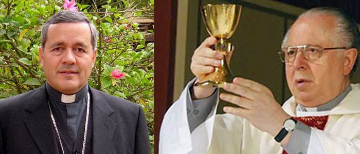 El Padre Karadima y el Obispo Barros. Fotos: