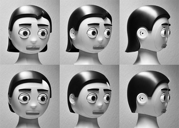 La cabeza robótica Flobi con rasgos femeninos y masculinos desarrollada por la Universidad de Bielefeld (Alemania)