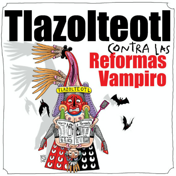 La actriz y cabaretera Nora Huerta contra satiriza las reformas peñanietistas. Foto: Especial