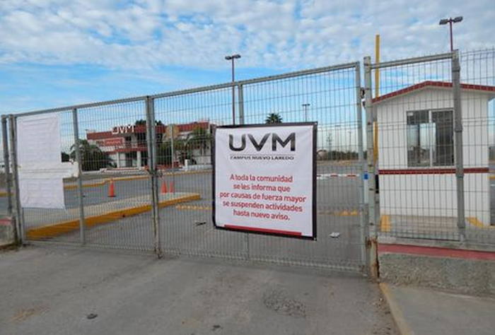 La UVM anunció el pasado 9 de febrero que cerraba definitivamente su plantel de Nuevo Laredo. Foto: Especial.