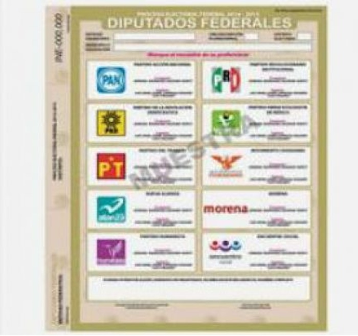 Diseño de las boletas electorales. Foto: INE