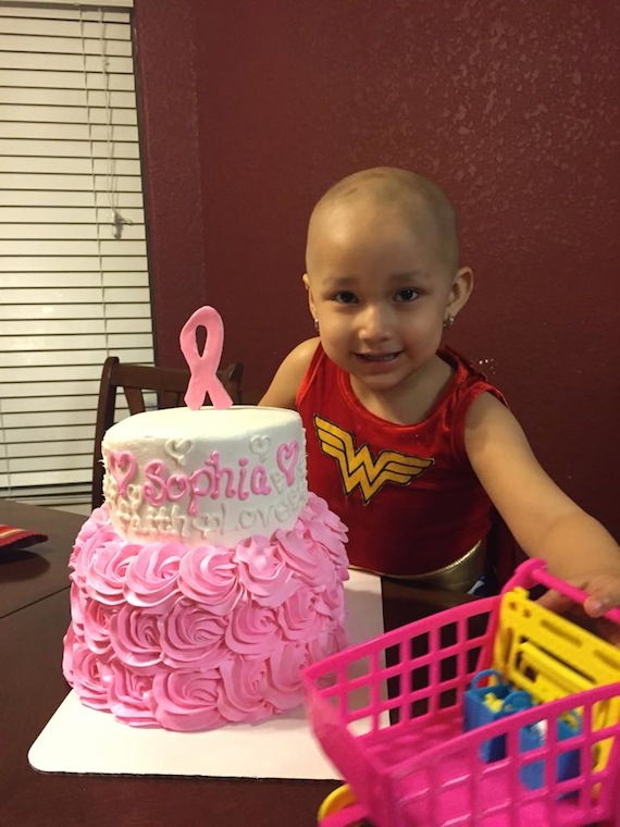 Sophia Sandoval solo tiene 3 años. Foto: Especial