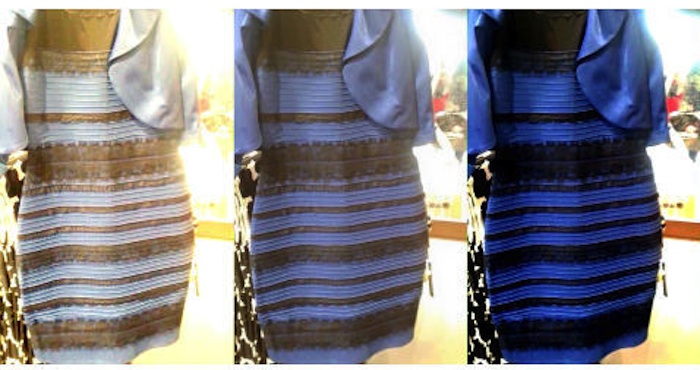 El vestido, era blanco y dorado o negro y azul... la ciencia lo explica Hace tiempo que se sabe que algunas ilusiones ópticas pueden hacer que se vean dos formas diferentes en una misma imagen, pero en el caso de la fotografía de "el vestido" es la primera vez que una imagen podía ser vista de colores diferentes, dependiendo de cada persona. Foto: Especial